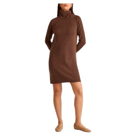ELOQUII Dress Sweater Brown Turtleneck Sweater Dress Size 18-20 - Picture 1 of 8